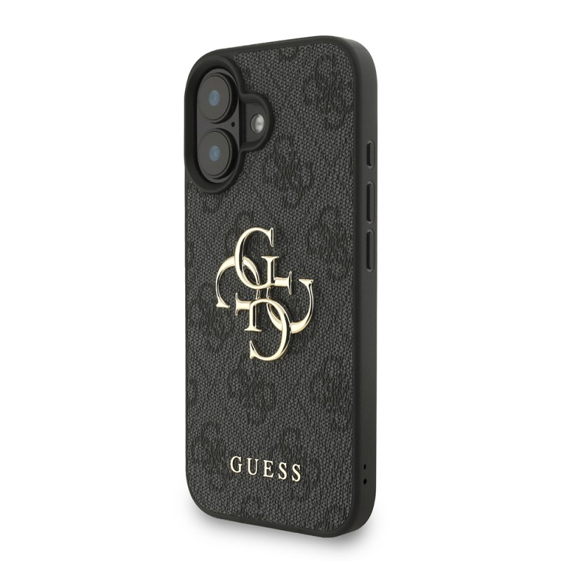 Apple iPhone 16 Plus Kılıf Guess Orjinal Lisanslı PU Deri Bilek Askı İpli Metal Büyük 4G ve Yazı Logolu Kapak - 13