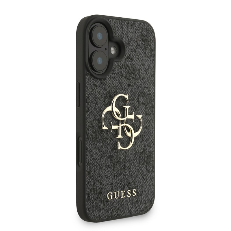 Apple iPhone 16 Plus Kılıf Guess Orjinal Lisanslı PU Deri Bilek Askı İpli Metal Büyük 4G ve Yazı Logolu Kapak - 14