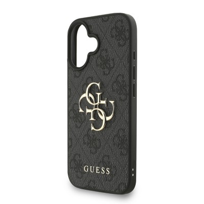 Apple iPhone 16 Plus Kılıf Guess Orjinal Lisanslı PU Deri Bilek Askı İpli Metal Büyük 4G ve Yazı Logolu Kapak - 16