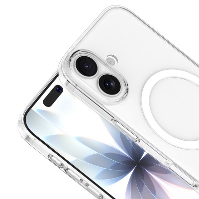 Apple iPhone 16 Plus Kılıf IC Çipli Zore Wireless Şarj Özellikli Şeffaf Orjin Kapak - 4