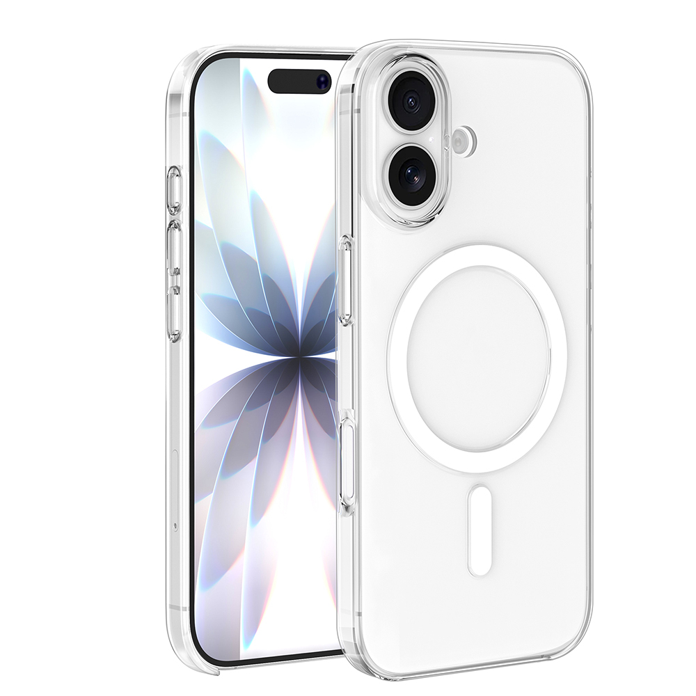 iPhone 16 Plus Kılıf IC Çipli Zore Wireless Şarj Özellikli Şeffaf Orjin Kapak - Şeffaf