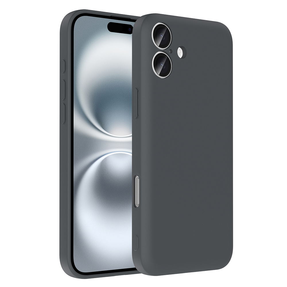 iPhone 16 Plus Kılıf Kamera Korumalı Kartlık Hazneli NXXA Vitra Kapak - Gri