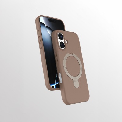 Apple iPhone 16 Plus Kılıf M-safe Şarj Özellikli Standlı Zore Samara Kapak - 2