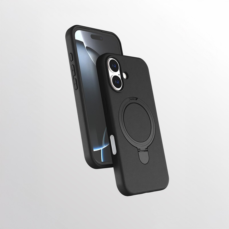 Apple iPhone 16 Plus Kılıf M-safe Şarj Özellikli Standlı Zore Samara Kapak - 3