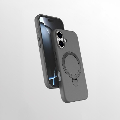 Apple iPhone 16 Plus Kılıf M-safe Şarj Özellikli Standlı Zore Samara Kapak - 4