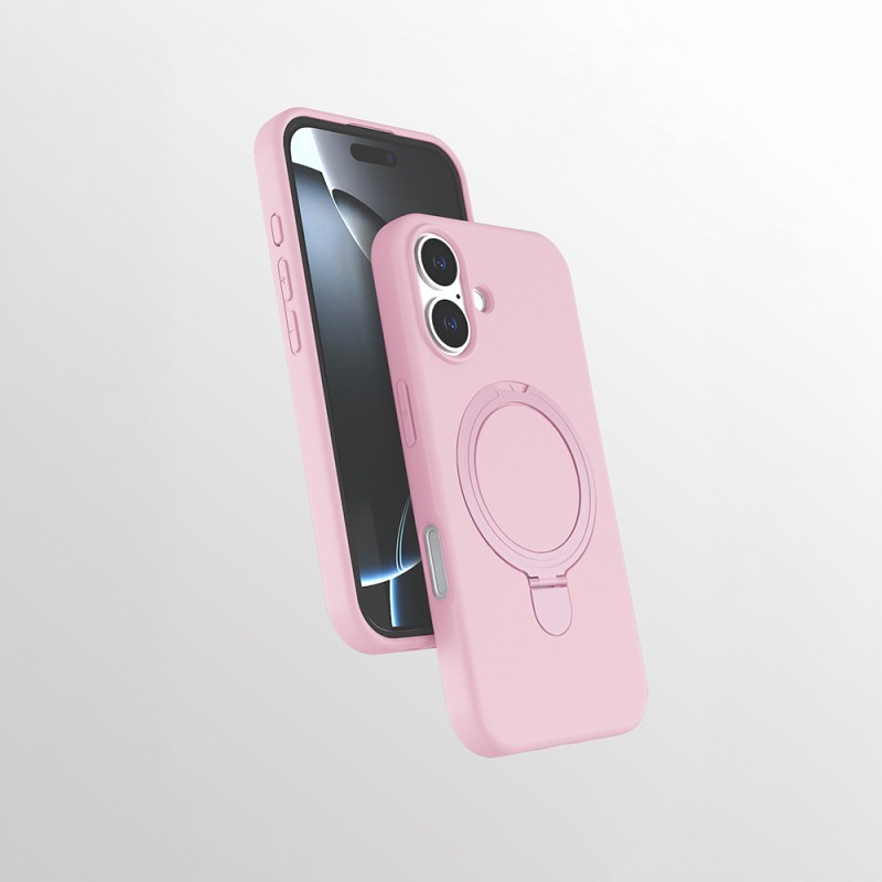 Apple iPhone 16 Plus Kılıf M-safe Şarj Özellikli Standlı Zore Samara Kapak - 5
