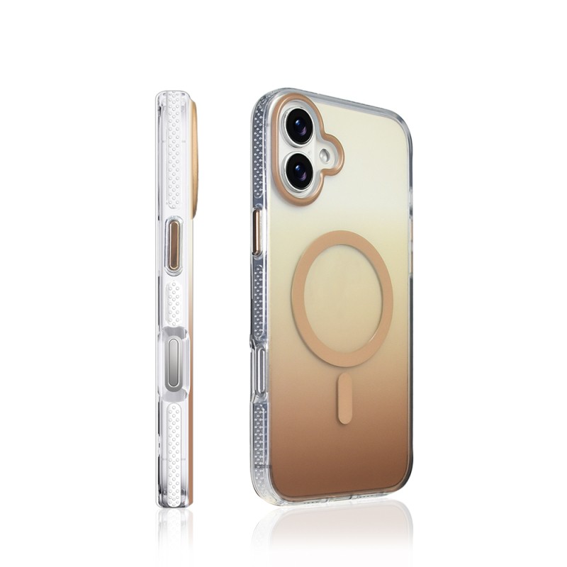 Apple iPhone 16 Plus Kılıf M-safe Şarj Özellikli Transparan Renk Geçişli Zore Toros Kapak - 15