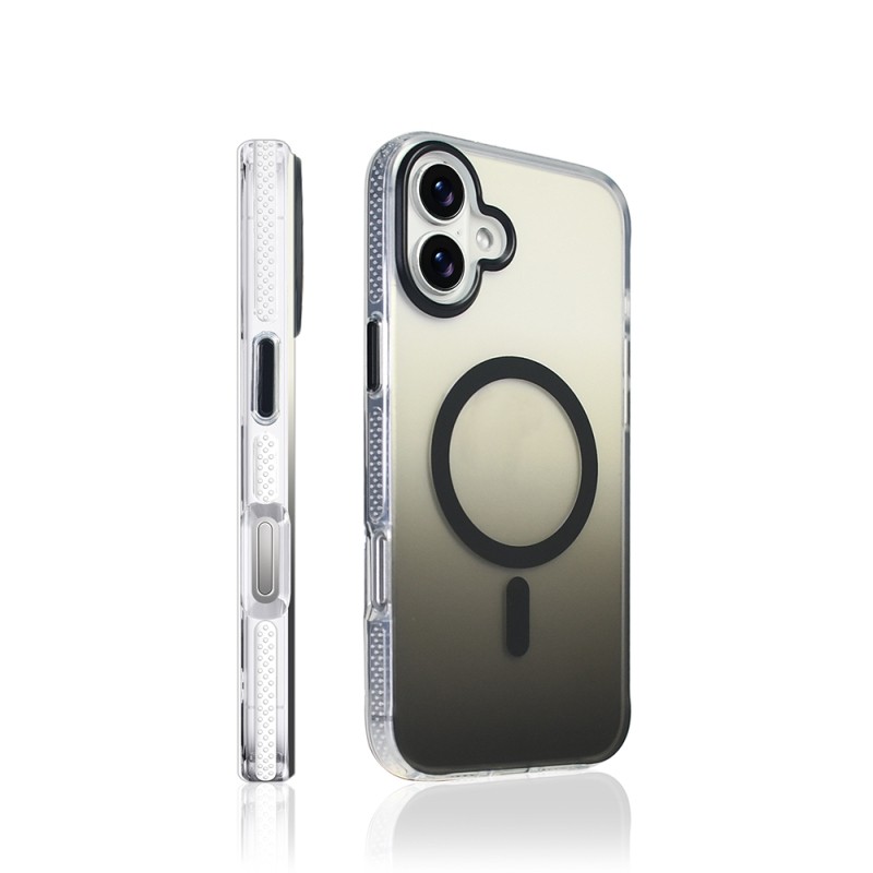 Apple iPhone 16 Plus Kılıf M-safe Şarj Özellikli Transparan Renk Geçişli Zore Toros Kapak - 16