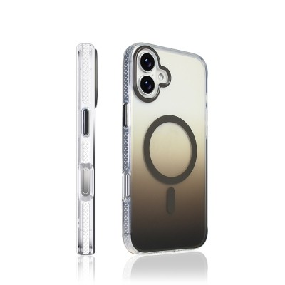 Apple iPhone 16 Plus Kılıf M-safe Şarj Özellikli Transparan Renk Geçişli Zore Toros Kapak - 17
