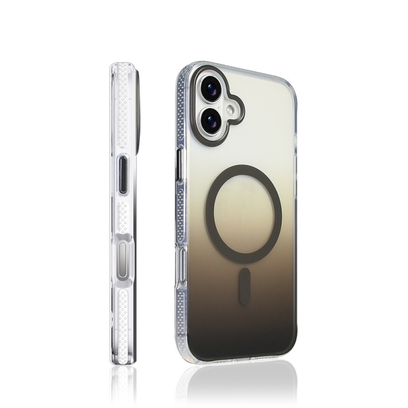 Apple iPhone 16 Plus Kılıf M-safe Şarj Özellikli Transparan Renk Geçişli Zore Toros Kapak - 17