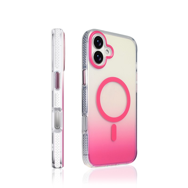 Apple iPhone 16 Plus Kılıf M-safe Şarj Özellikli Transparan Renk Geçişli Zore Toros Kapak - 18