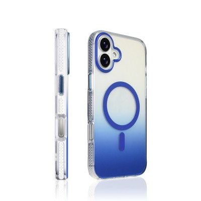 Apple iPhone 16 Plus Kılıf M-safe Şarj Özellikli Transparan Renk Geçişli Zore Toros Kapak - 19