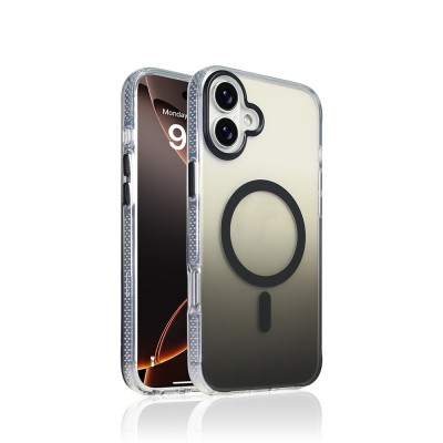 Apple iPhone 16 Plus Kılıf M-safe Şarj Özellikli Transparan Renk Geçişli Zore Toros Kapak - 3