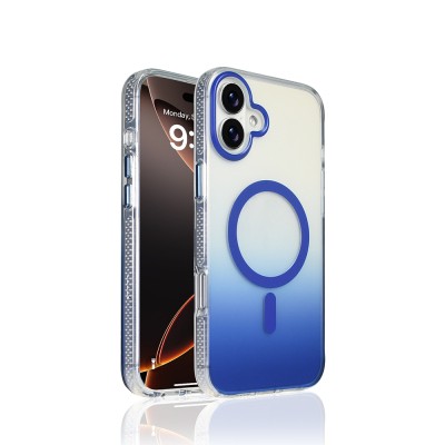 Apple iPhone 16 Plus Kılıf M-safe Şarj Özellikli Transparan Renk Geçişli Zore Toros Kapak - 5