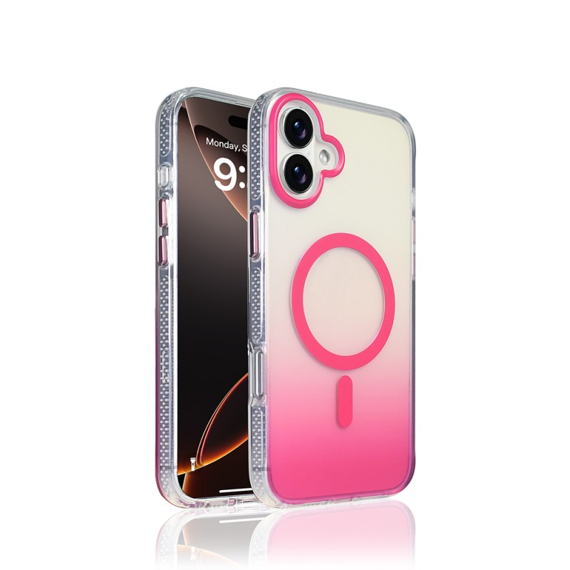 Apple iPhone 16 Plus Kılıf M-safe Şarj Özellikli Transparan Renk Geçişli Zore Toros Kapak - 7