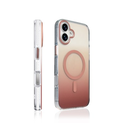 Apple iPhone 16 Plus Kılıf M-safe Şarj Özellikli Transparan Renk Geçişli Zore Toros Kapak - 14