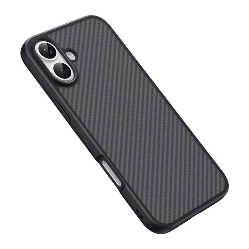 Apple iPhone 16 Plus Kılıf M-safe Şarj Özellikli Karbon Fiber Tasarımlı Zore Elnino Kapak - 5