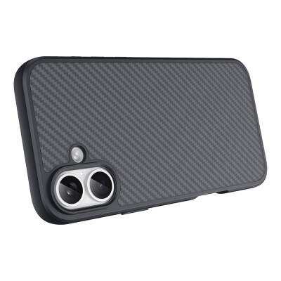 Apple iPhone 16 Plus Kılıf M-safe Şarj Özellikli Karbon Fiber Tasarımlı Zore Elnino Kapak - 7