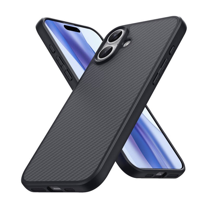 Apple iPhone 16 Plus Kılıf M-safe Şarj Özellikli Karbon Fiber Tasarımlı Zore Elnino Kapak - 8