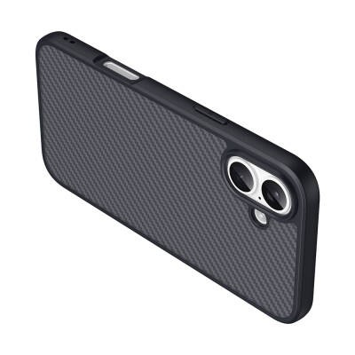 Apple iPhone 16 Plus Kılıf M-safe Şarj Özellikli Karbon Fiber Tasarımlı Zore Elnino Kapak - 9