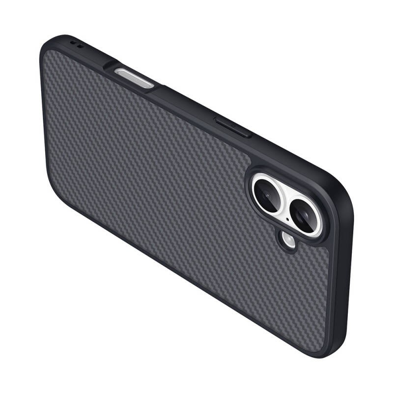 Apple iPhone 16 Plus Kılıf M-safe Şarj Özellikli Karbon Fiber Tasarımlı Zore Elnino Kapak - 9