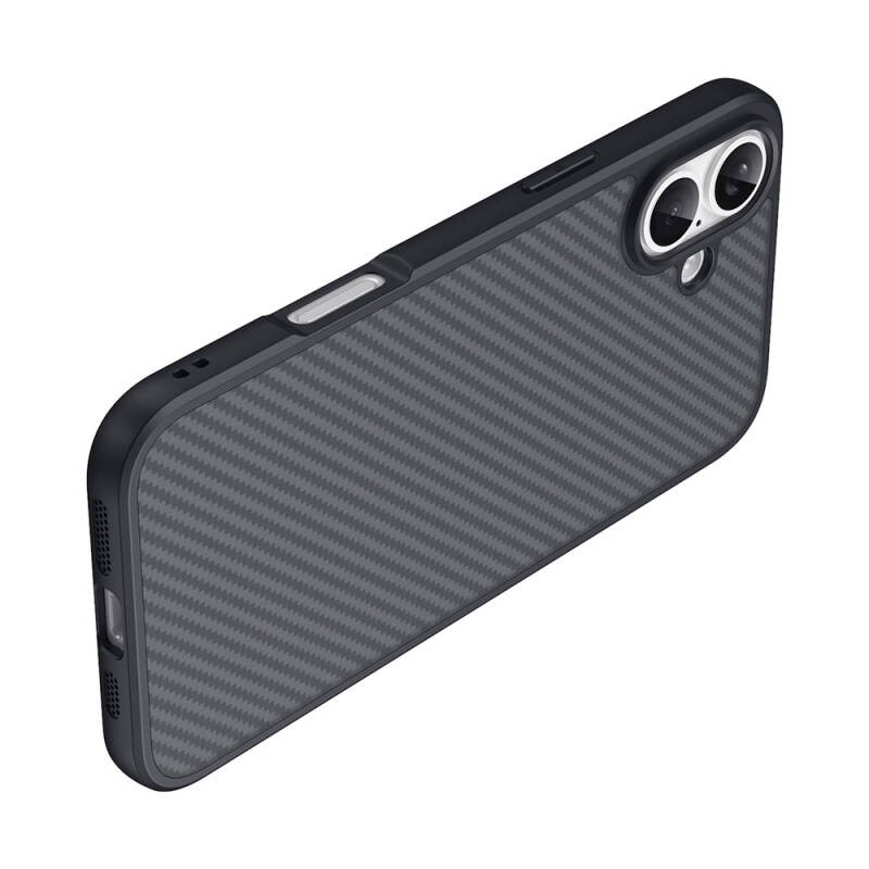 Apple iPhone 16 Plus Kılıf M-safe Şarj Özellikli Karbon Fiber Tasarımlı Zore Elnino Kapak - 10