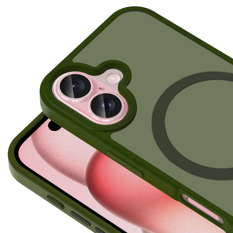 Apple iPhone 16 Plus Kılıf M-safe Şarj Özellikli Mat Arka Yüzey Zore Sio Kapak - 28