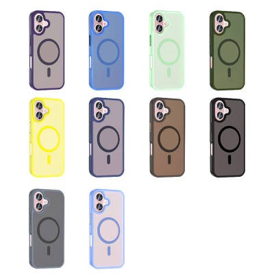 Apple iPhone 16 Plus Kılıf M-safe Şarj Özellikli Mat Arka Yüzey Zore Sio Kapak - 13