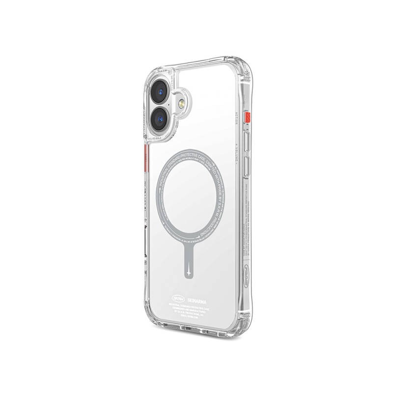 Apple iPhone 16 Plus Kılıf M-safe Şarj Özellikli Şeffaf Airbag Tasarımlı Skinarma Saido Kapak - 1