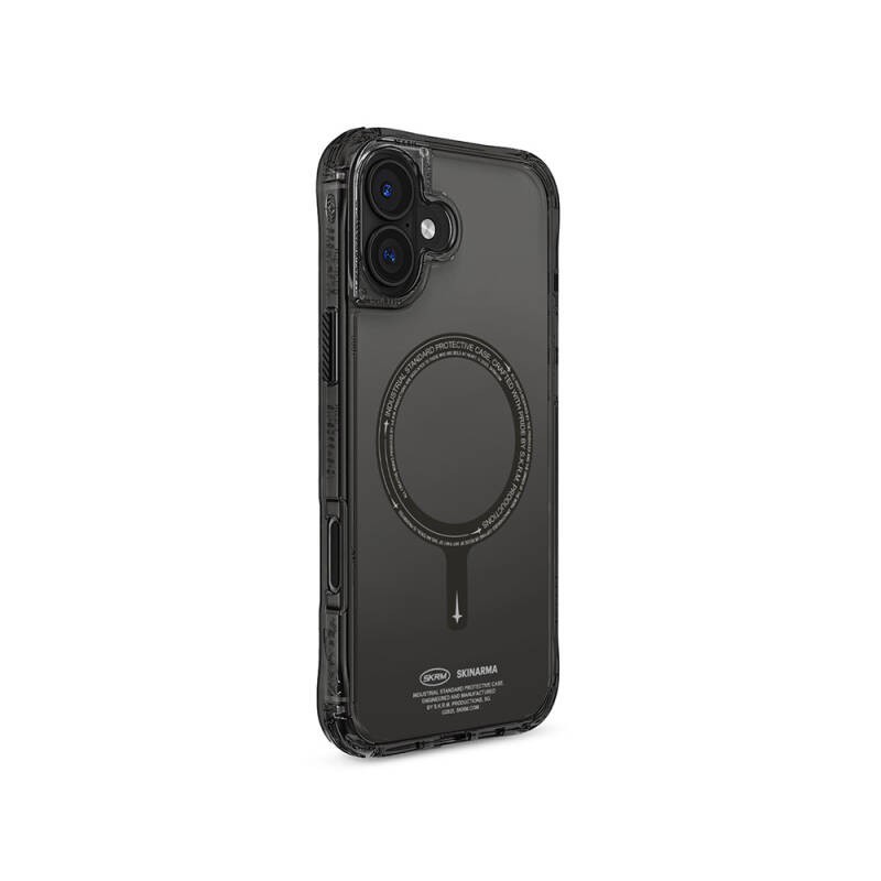 Apple iPhone 16 Plus Kılıf M-safe Şarj Özellikli Şeffaf Airbag Tasarımlı Skinarma Saido Kapak - 14