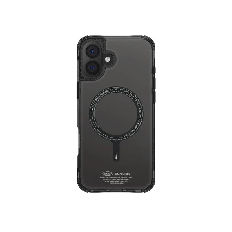 Apple iPhone 16 Plus Kılıf M-safe Şarj Özellikli Şeffaf Airbag Tasarımlı Skinarma Saido Kapak - 12