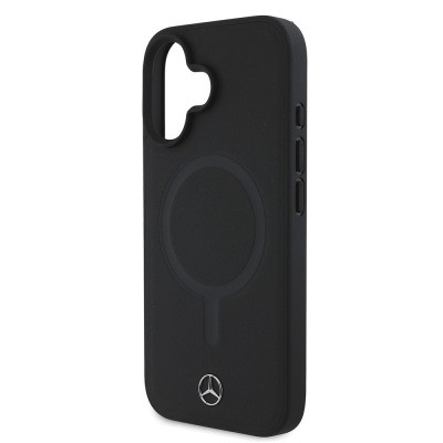 Apple iPhone 16 Plus Kılıf Mercedes Benz M-safe Şarj Özellikli Yumuşak Deri Orjinal Lisanslı Kapak - 7