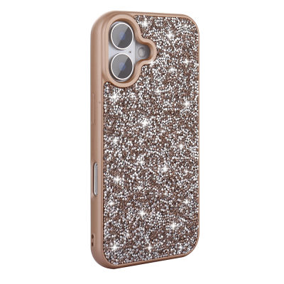 Apple iPhone 16 Plus Kılıf Parlak Taşlı Tasarım Zore Pırlanta Kapak - Zore