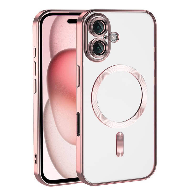 Apple iPhone 16 Plus Magsafe Wireless Charging Feature Case Camera Protected Zore Demre Cover - 6