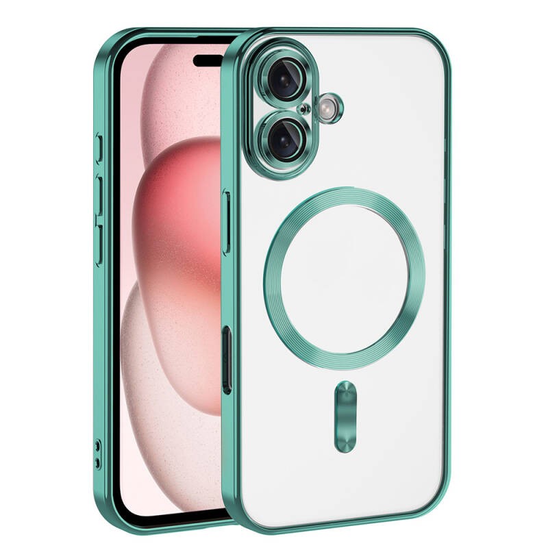 Apple iPhone 16 Plus Magsafe Wireless Charging Feature Case Camera Protected Zore Demre Cover - 2