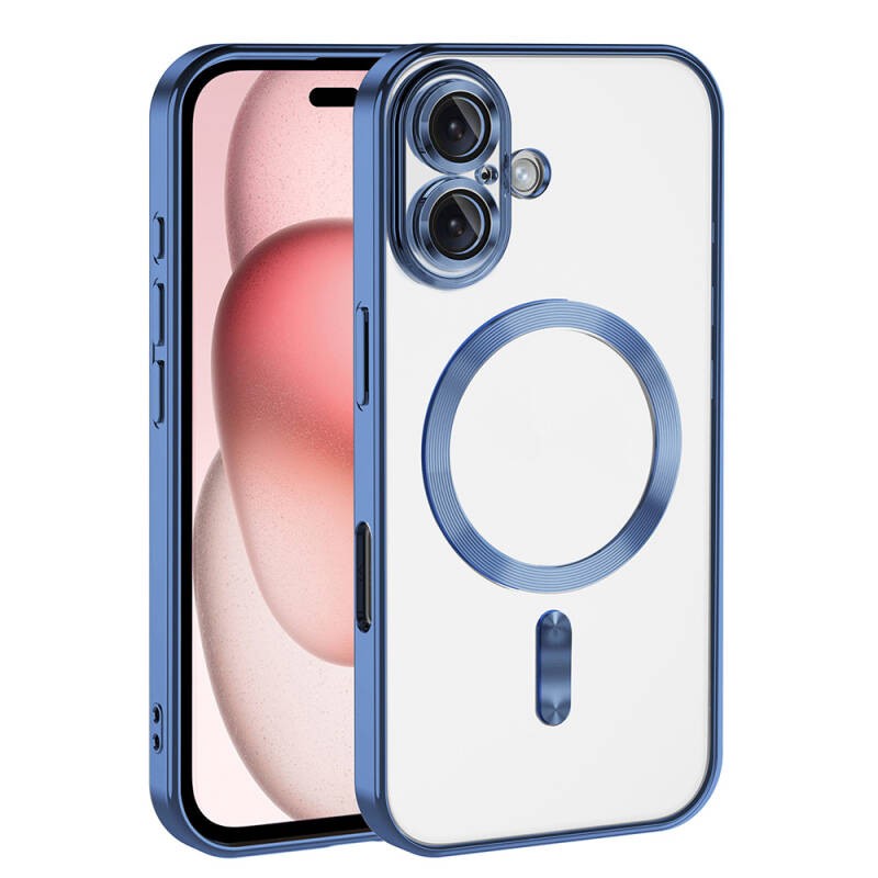 Apple iPhone 16 Plus Magsafe Wireless Charging Feature Case Camera Protected Zore Demre Cover - 5