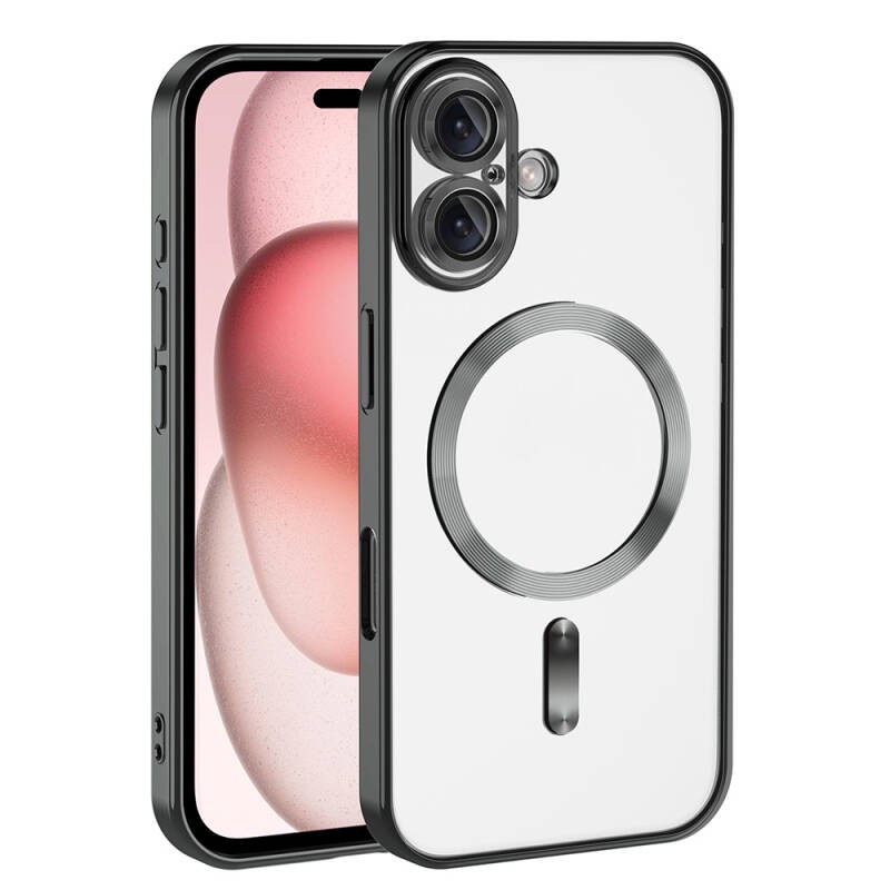 Apple iPhone 16 Plus Magsafe Wireless Charging Feature Case Camera Protected Zore Demre Cover - 7
