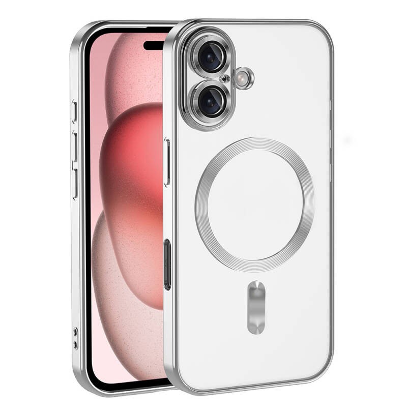 Apple iPhone 16 Plus Magsafe Wireless Charging Feature Case Camera Protected Zore Demre Cover - 8