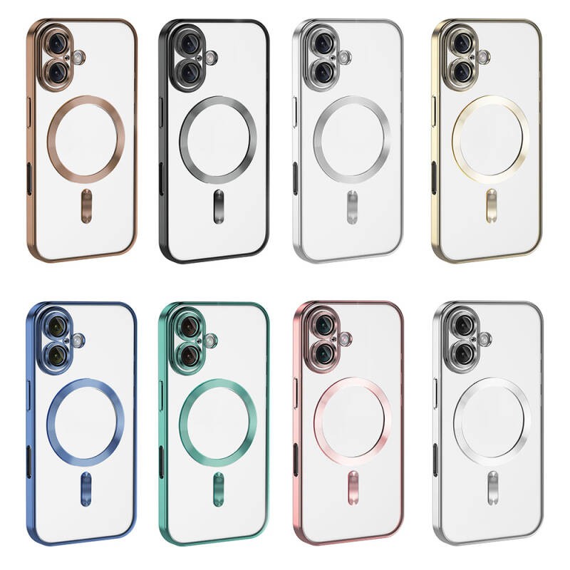 Apple iPhone 16 Plus Magsafe Wireless Charging Feature Case Camera Protected Zore Demre Cover - 38