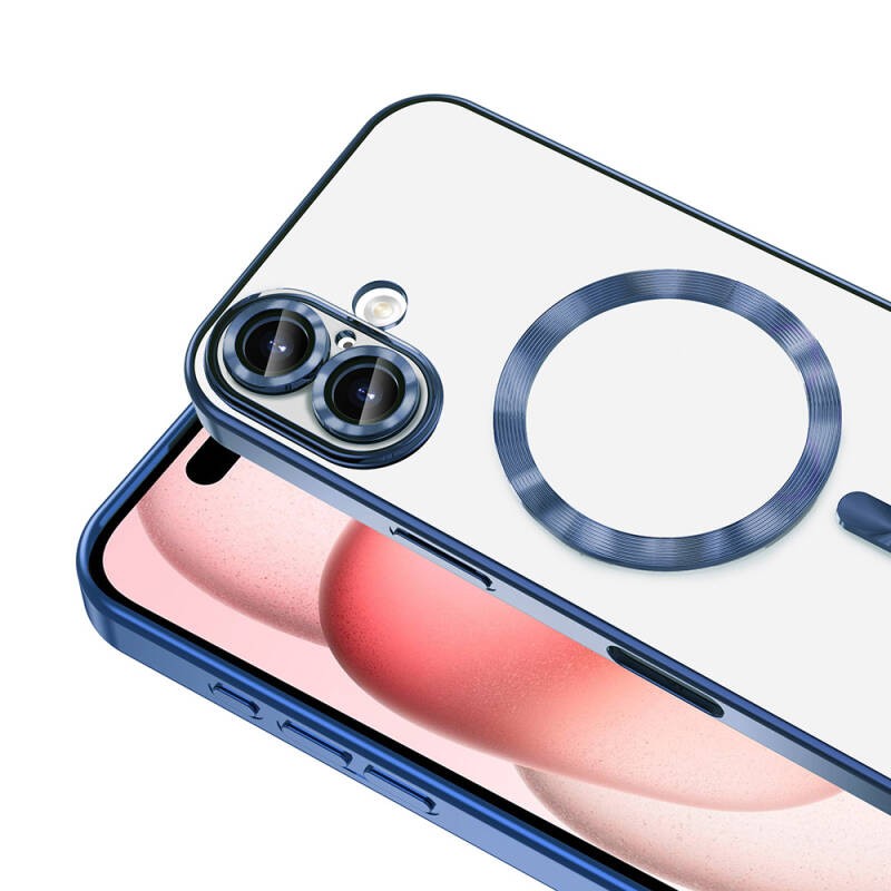 Apple iPhone 16 Plus Magsafe Wireless Charging Feature Case Camera Protected Zore Demre Cover - 31