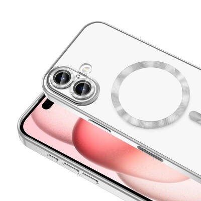 Apple iPhone 16 Plus Magsafe Wireless Charging Feature Case Camera Protected Zore Demre Cover - 33