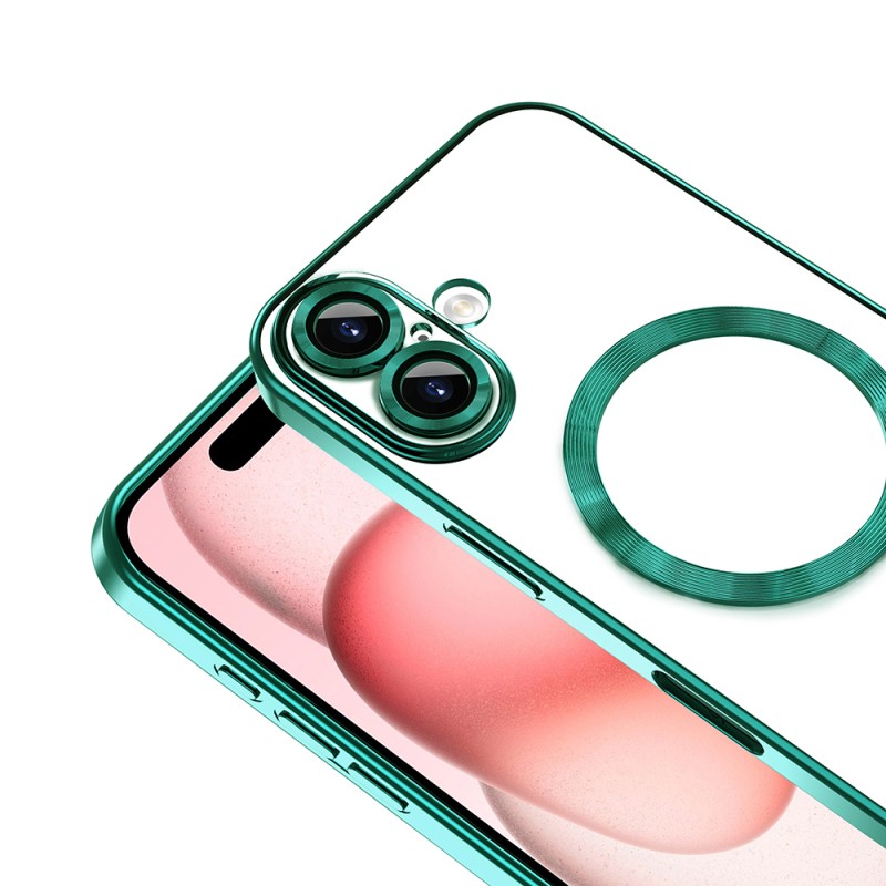 Apple iPhone 16 Plus Magsafe Wireless Charging Feature Case Camera Protected Zore Demre Cover - 35