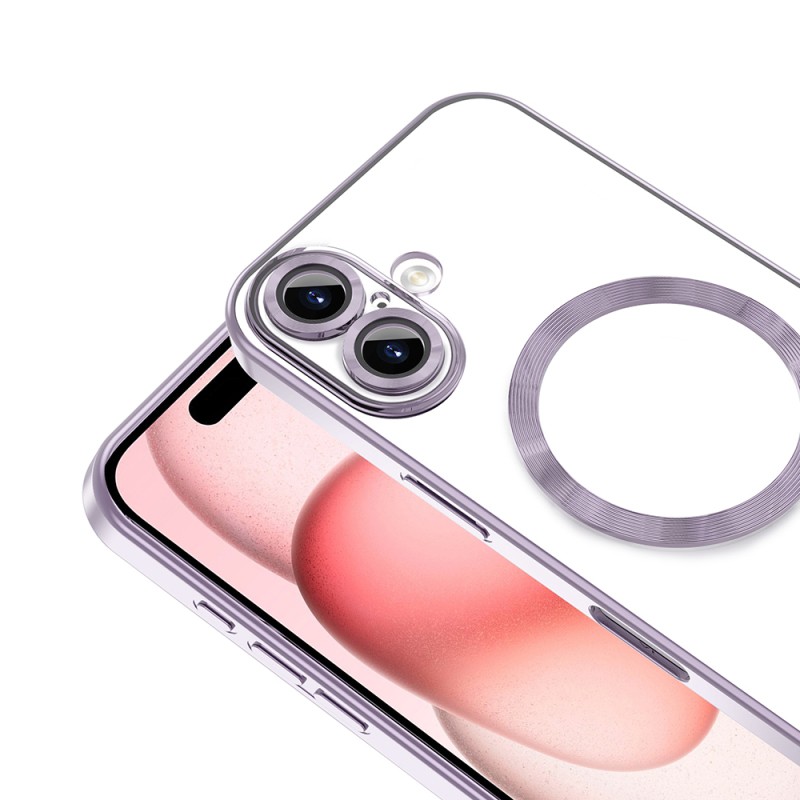 Apple iPhone 16 Plus Magsafe Wireless Charging Feature Case Camera Protected Zore Demre Cover - 36