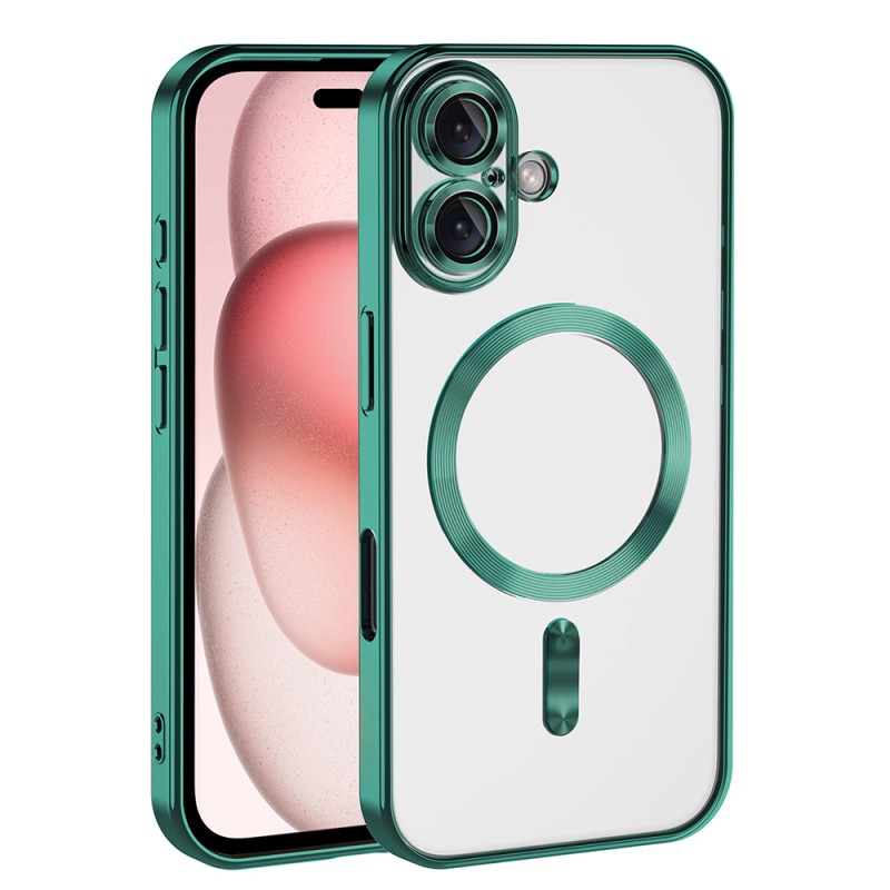 Apple iPhone 16 Plus Magsafe Wireless Charging Feature Case Camera Protected Zore Demre Cover - 12