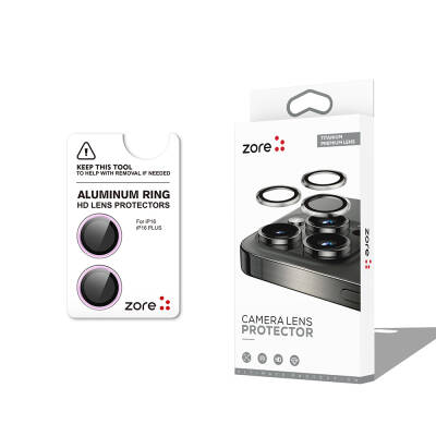 Apple iPhone 16 Plus Zore CL-12 Premium Safir Parmak İzi Bırakmayan Anti-Reflective Kamera Lens Koruyucu - Zore