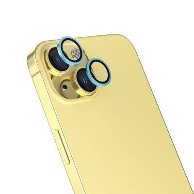 Apple iPhone 16 Plus Zore Safir CL-15 Anti-Fingerprint Anti-Reflective Camera Lens Protector Green