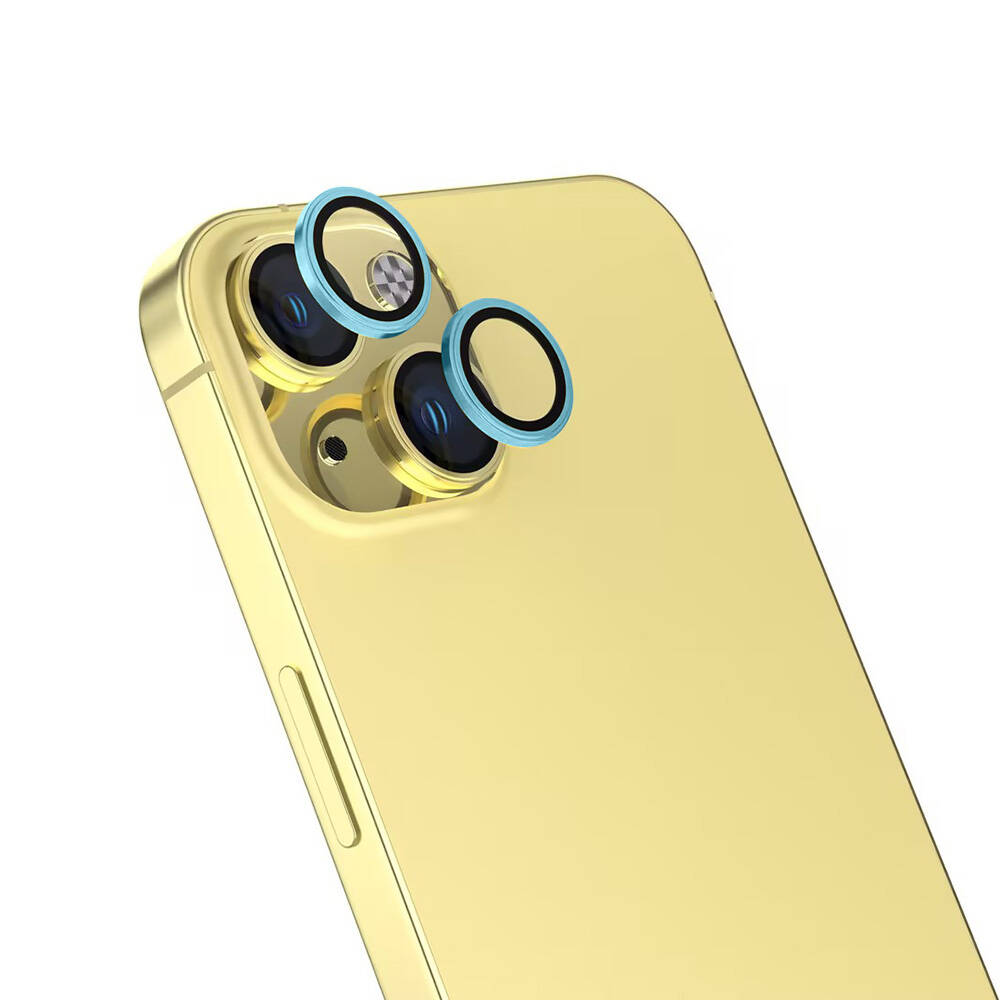 Apple iPhone 16 Plus Zore Safir CL-15 Parmak İzi Bırakmayan Anti-Reflective Kamera Lens Koruyucu - Yeşil
