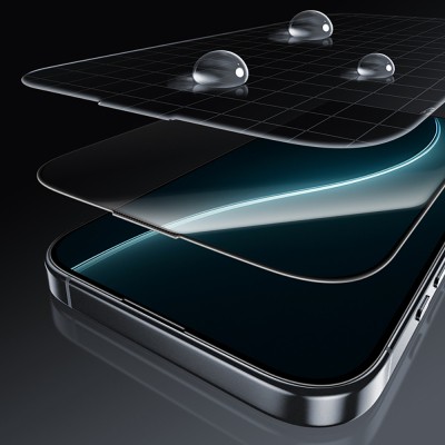 Apple iPhone 16 Pro Benks Glass Warrior HD 0.3mm Ultra İnce 0.9mm Kenarları Güçlendirilmiş Cam Ekran Koruyucu + Kolay Uygulama Aparatlı - 8