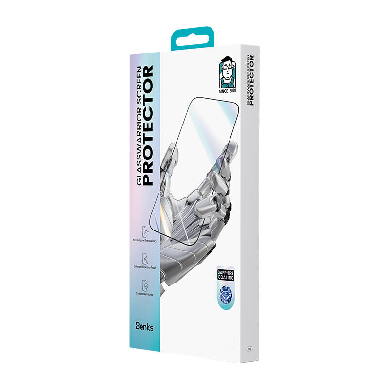 Apple iPhone 16 Pro Benks Glass Warrior Sapphire Coating 0.9mm Edge-Toughened Glass Screen Protector + Easy Application Tool - 13