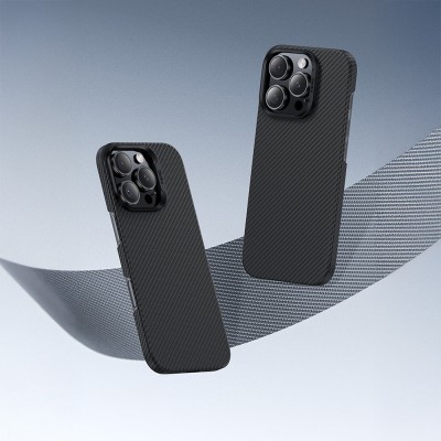 Apple iPhone 16 Pro Case Benks M-safe Charging Feature Metal Camera Frame Magnetic ArmorAir 600D Kevlar Fiber Cover - 7